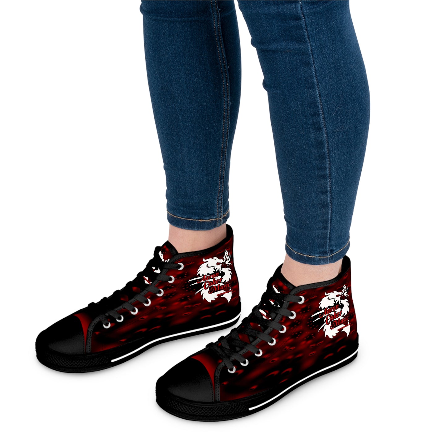 Aaron Coker Music White Dragon Women's High Top Sneakers