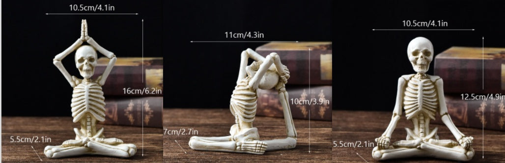 Skeleton Yoga Desktop Decoration Resin
