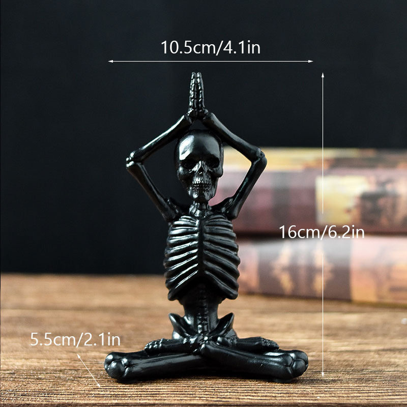 Skeleton Yoga Desktop Decoration Resin