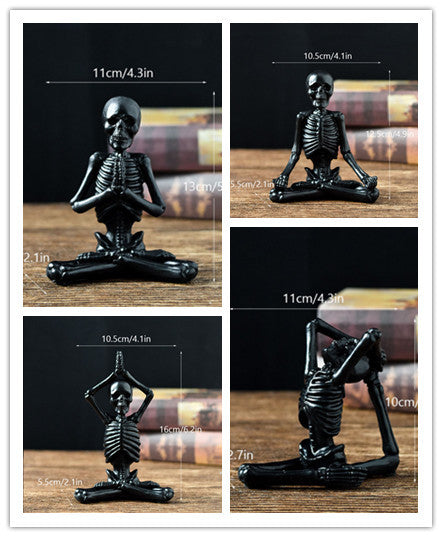 Skeleton Yoga Desktop Decoration Resin