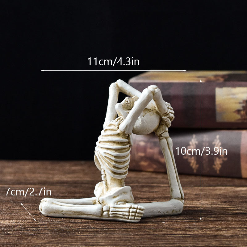 Skeleton Yoga Desktop Decoration Resin