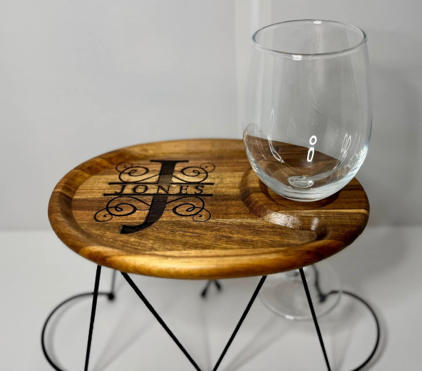 Custom Monogram Wine and Cheese Charcuterie Board