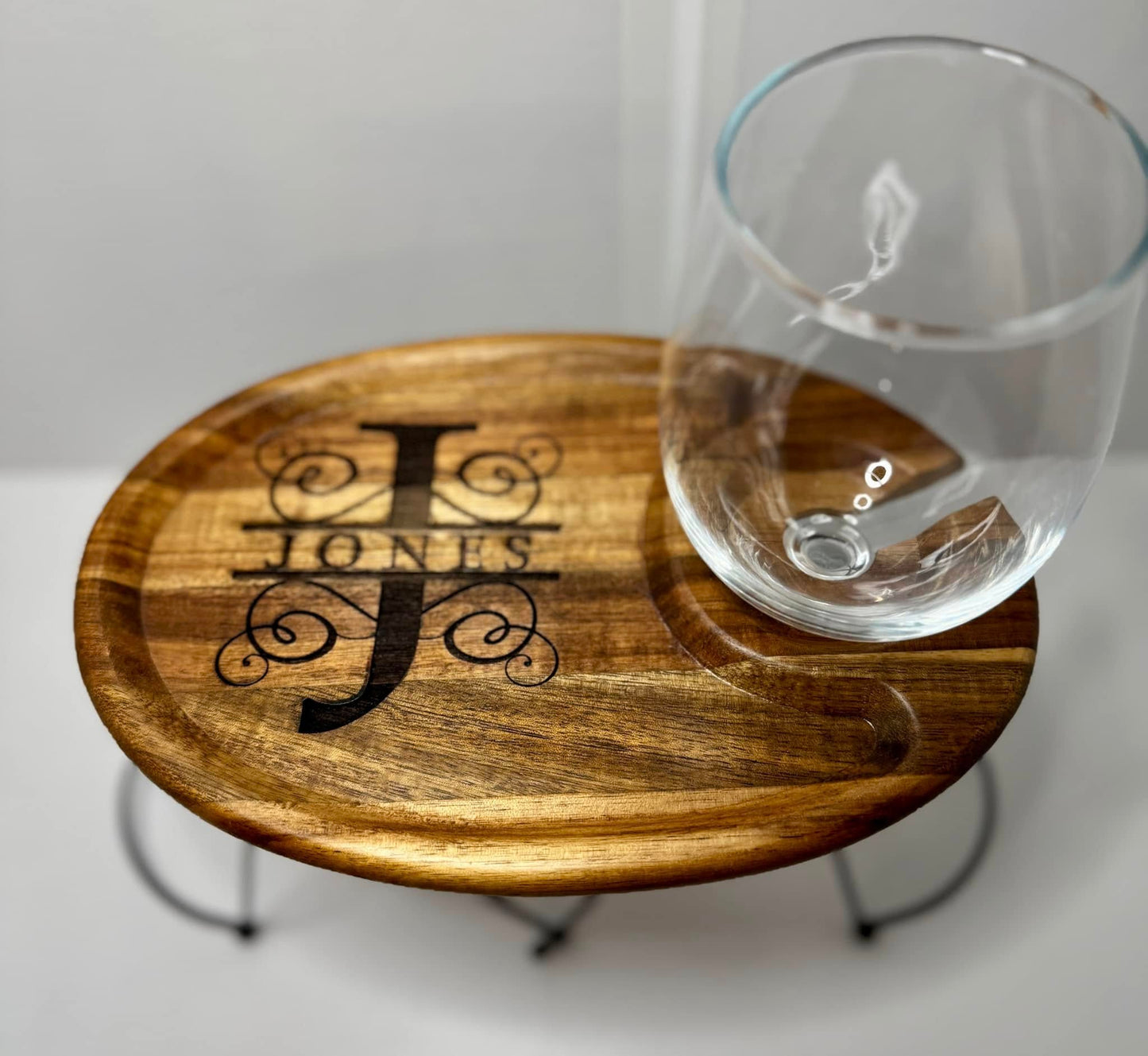Custom Monogram Wine and Cheese Charcuterie Board