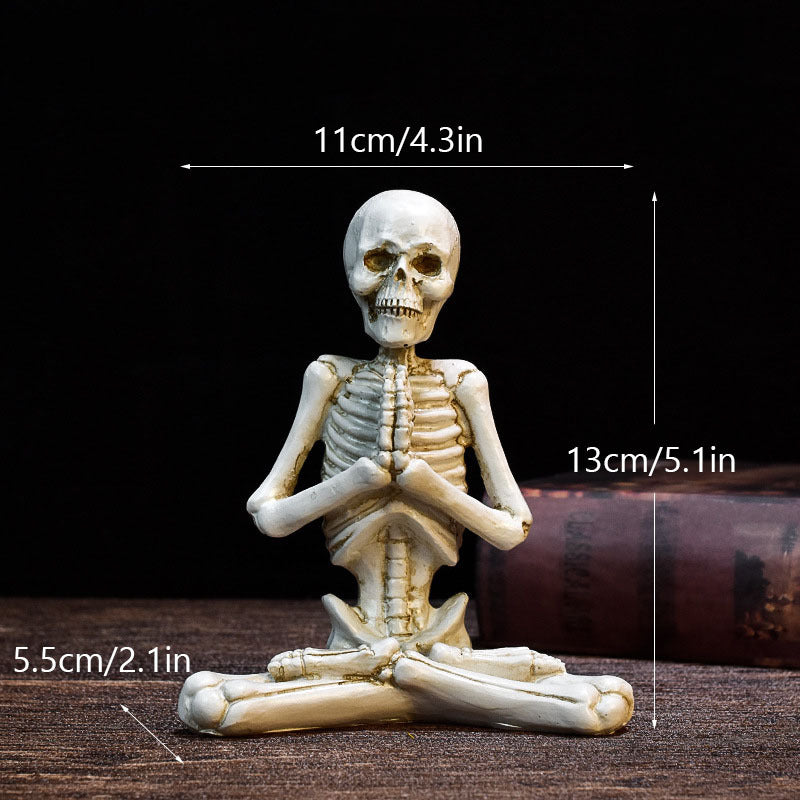 Skeleton Yoga Desktop Decoration Resin