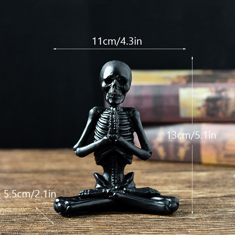 Skeleton Yoga Desktop Decoration Resin
