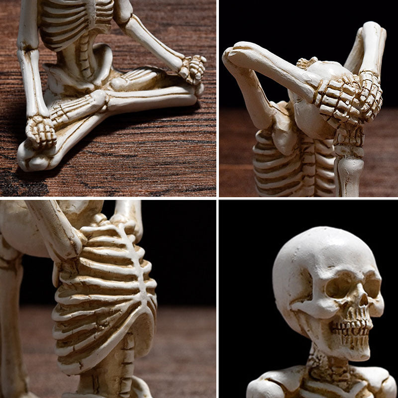 Skeleton Yoga Desktop Decoration Resin