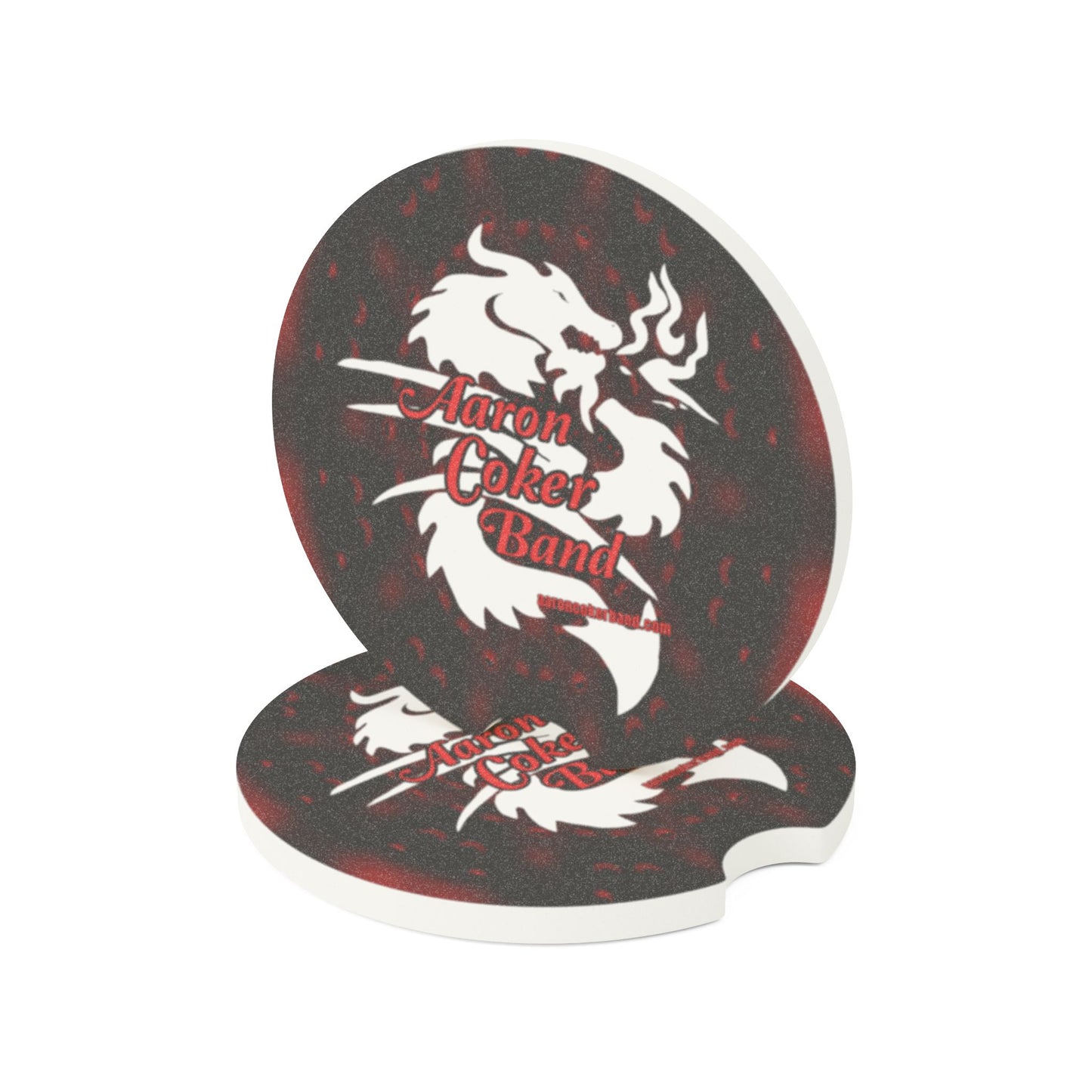 Aaron Coker Band White Dragon Soapstone Car Coaster