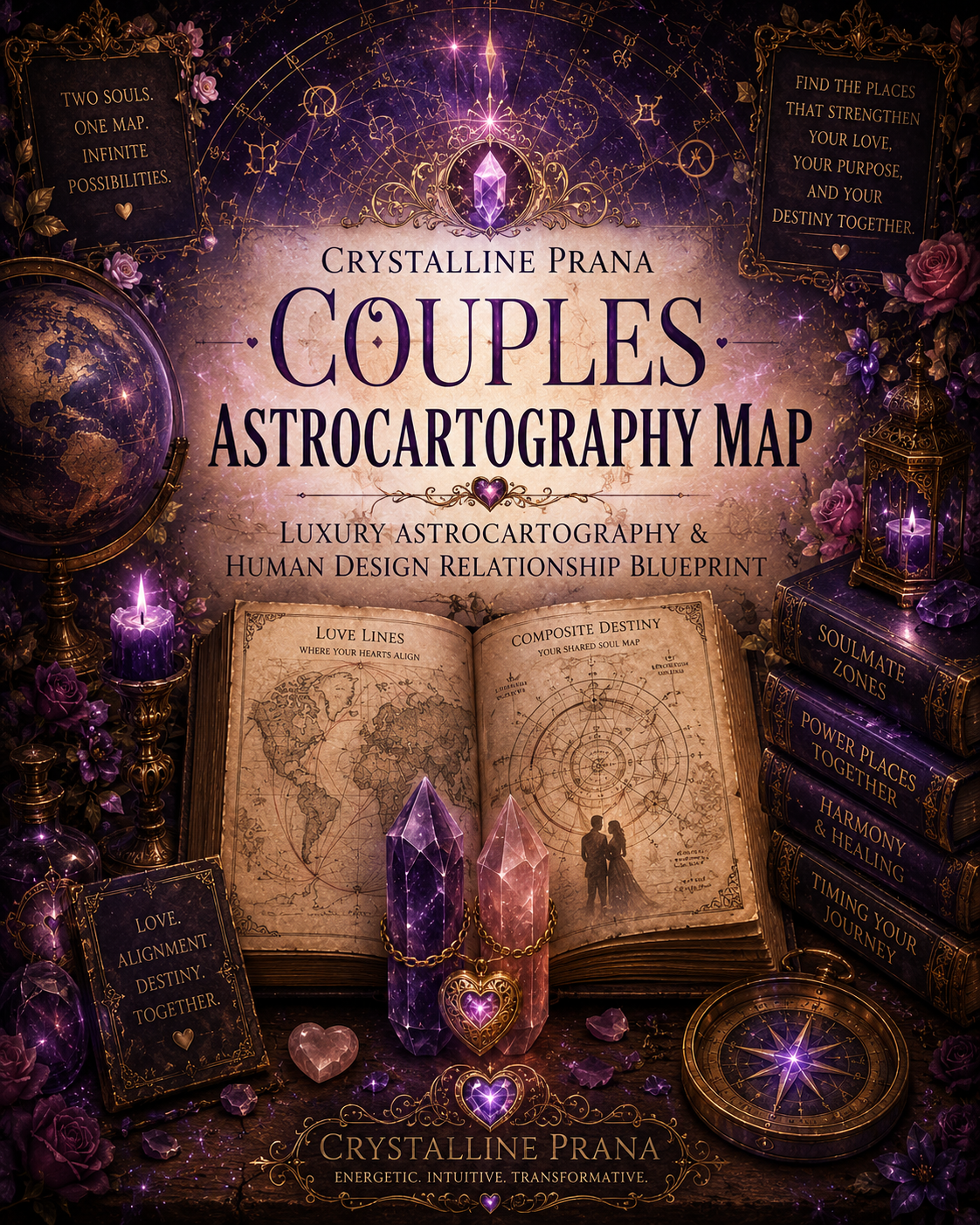 Crystalline Prana Life & Location Astrocartography Atlas & Human Design Blueprint with Bonus Activation Guide