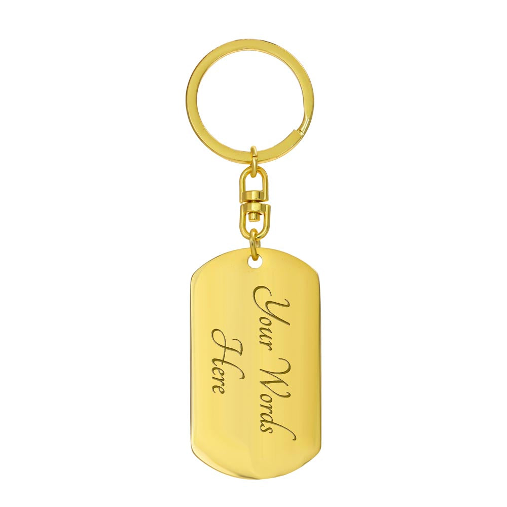 Aaron Coker Music Women's Dog Tag Keychain