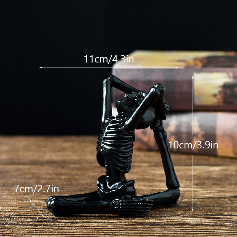 Skeleton Yoga Desktop Decoration Resin