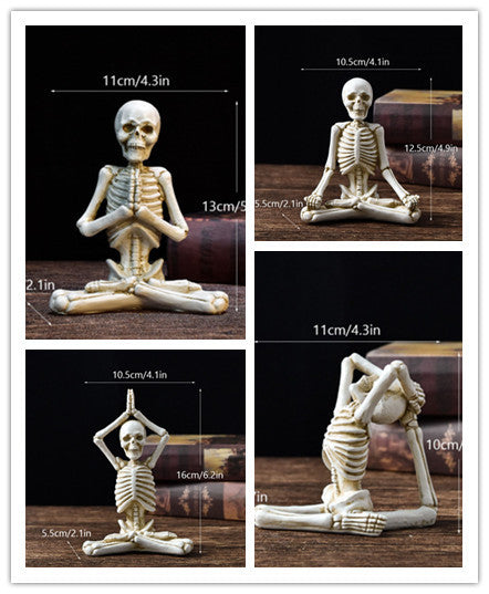 Skeleton Yoga Desktop Decoration Resin