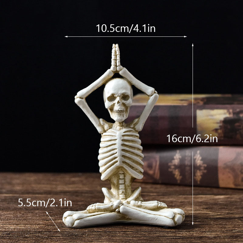 Skeleton Yoga Desktop Decoration Resin