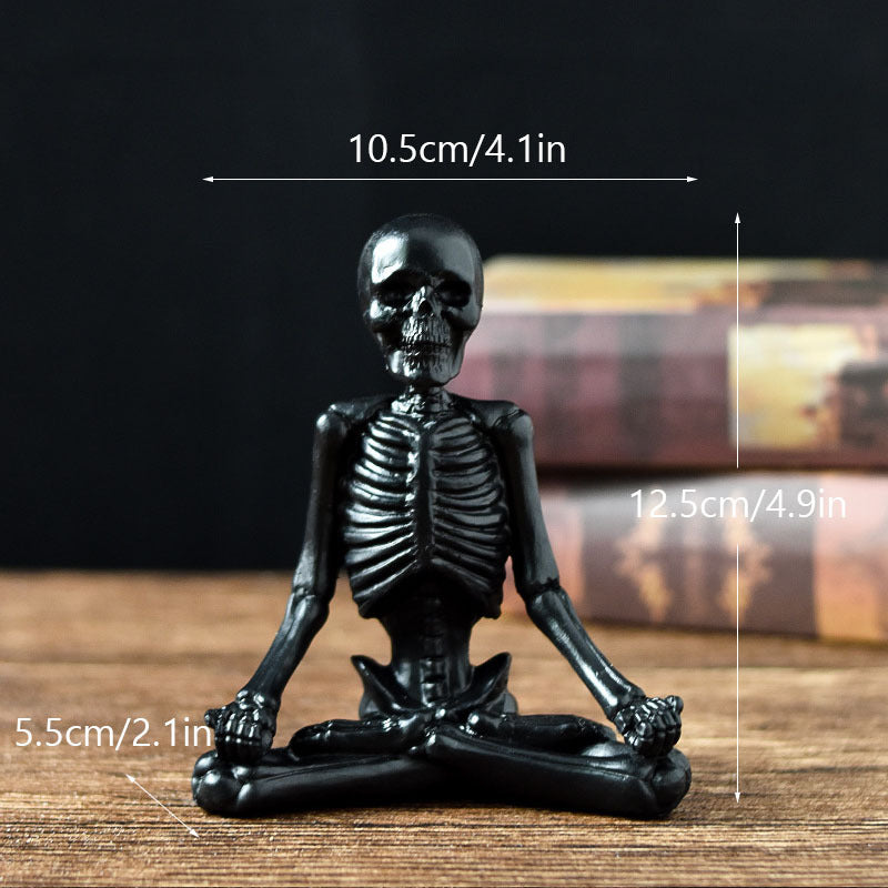 Skeleton Yoga Desktop Decoration Resin
