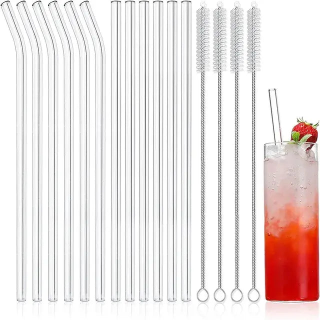 Reusable Glass Straws 12-Pack