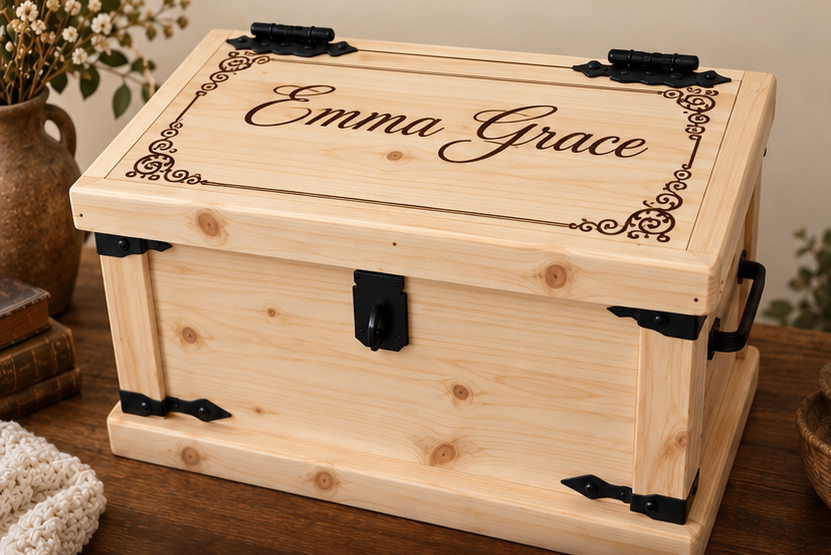 Personalized Handcrafted Keepsake Chest