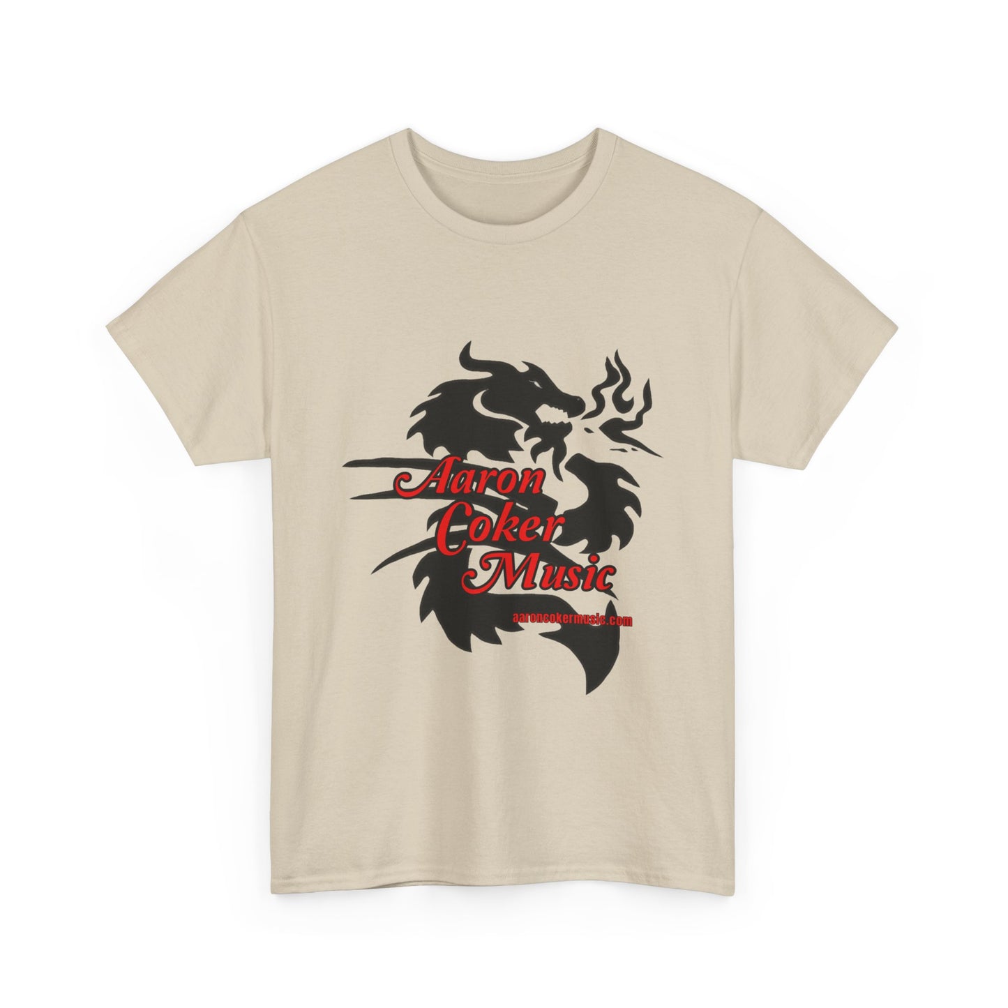 Aaron Coker Music Black Dragon Men's Heavy Cotton Tee