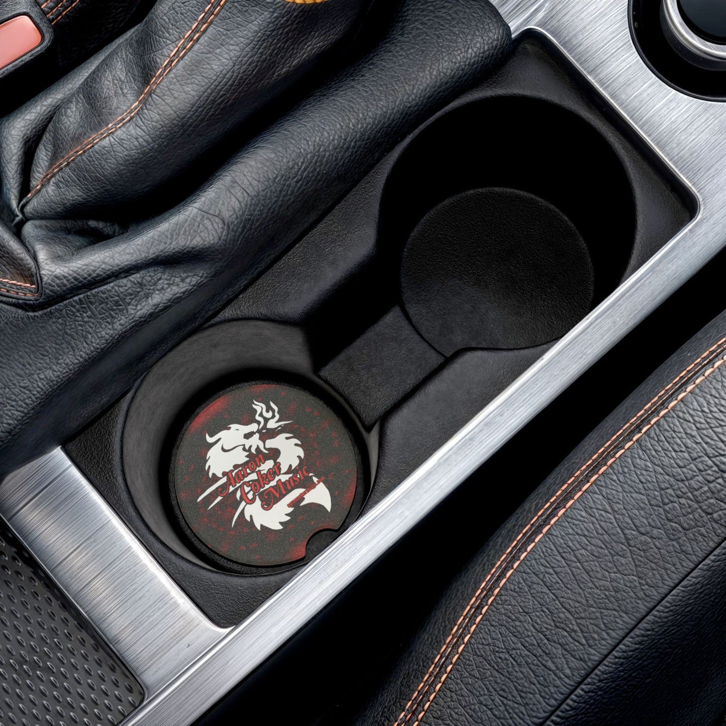 Aaron Coker Music White Dragon Soapstone Car Coaster