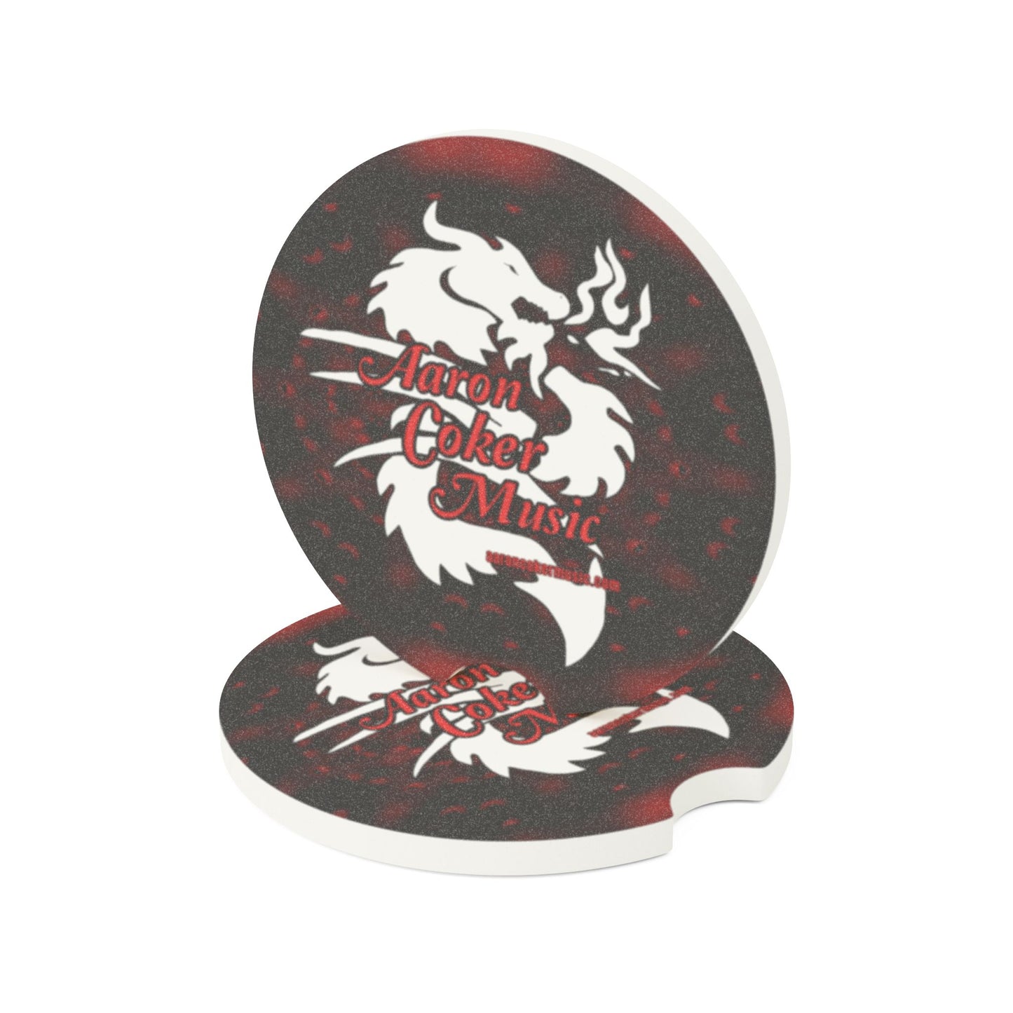 Aaron Coker Music White Dragon Soapstone Car Coaster