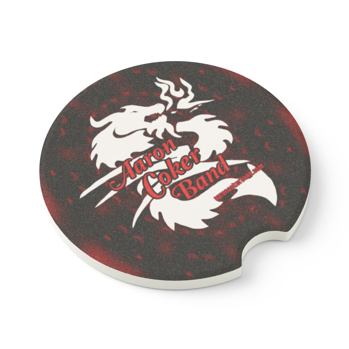 Aaron Coker Band White Dragon Soapstone Car Coaster