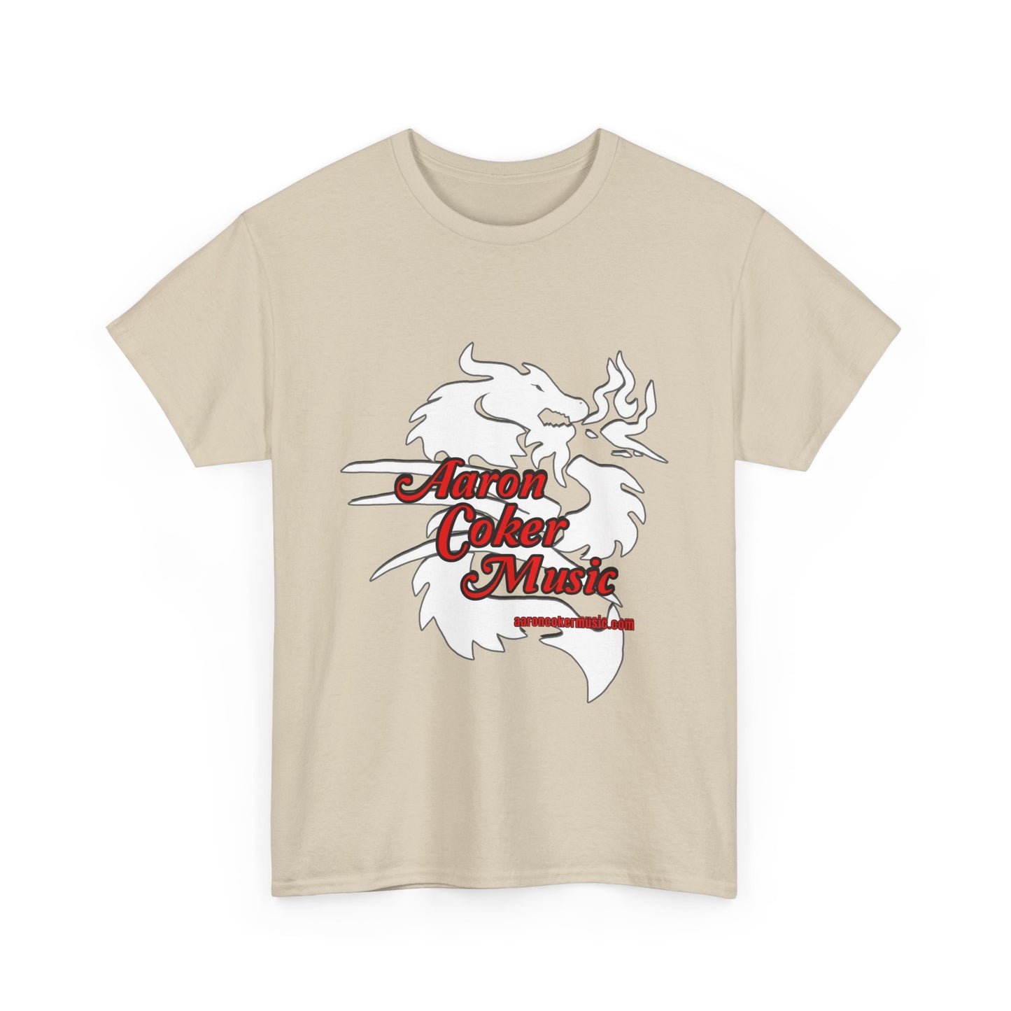 Aaron Coker Music White Dragon Men's Heavy Cotton Tee