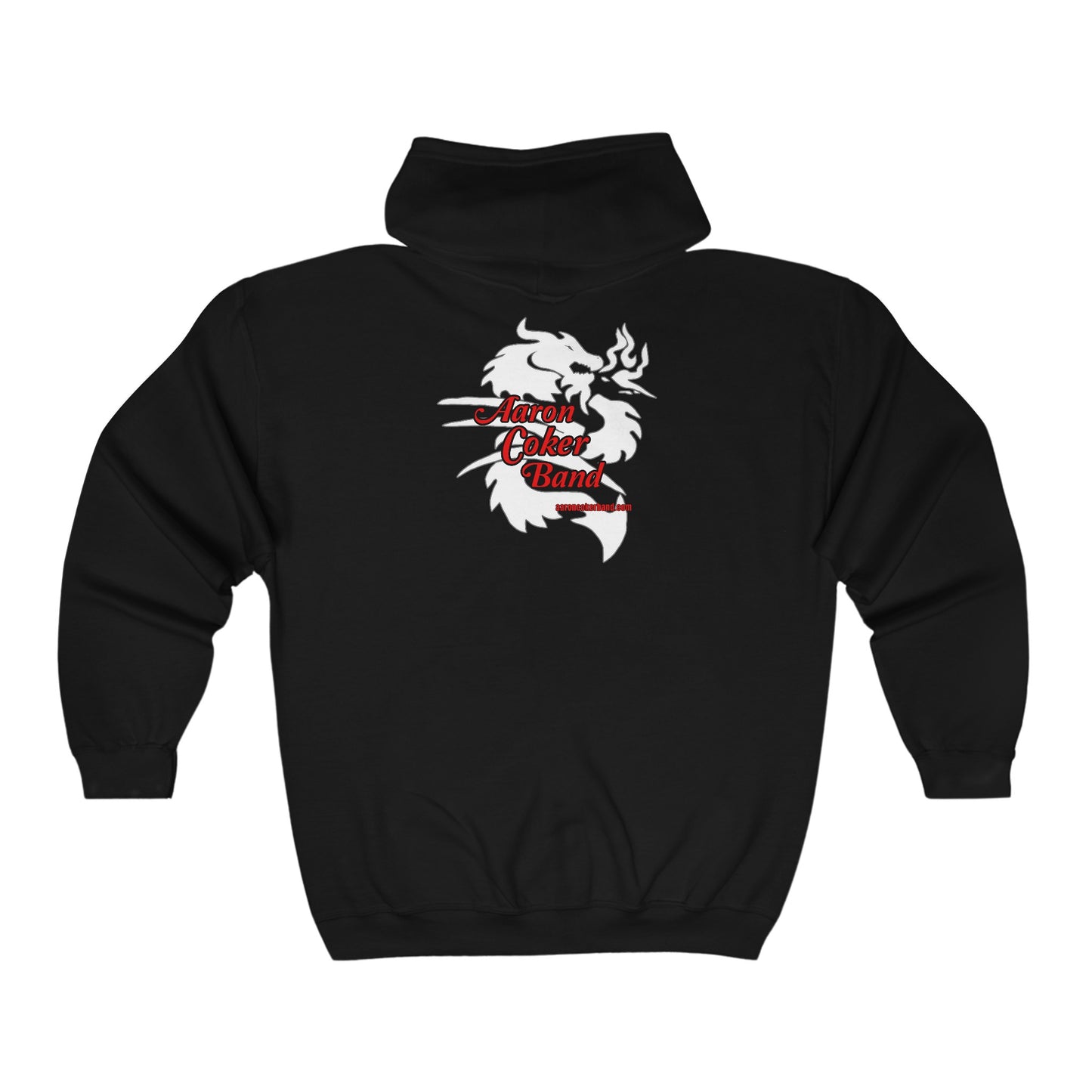 Aaron Coker Band White Dragon Men's Full Zip Hooded Sweatshirt