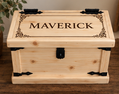 Personalized Handcrafted Keepsake Chest