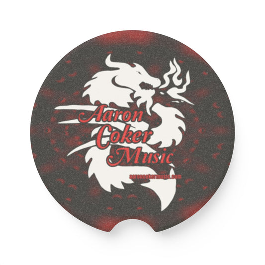 Aaron Coker Music White Dragon Soapstone Car Coaster