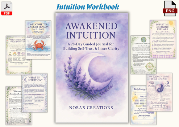 Awakened Intuition: A 28-Day Guided PDF Journal for Building Self-Trust & Inner Clarity Printable