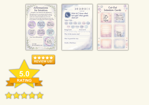 Awakened Intuition: A 28-Day Guided PDF Journal for Building Self-Trust & Inner Clarity Printable