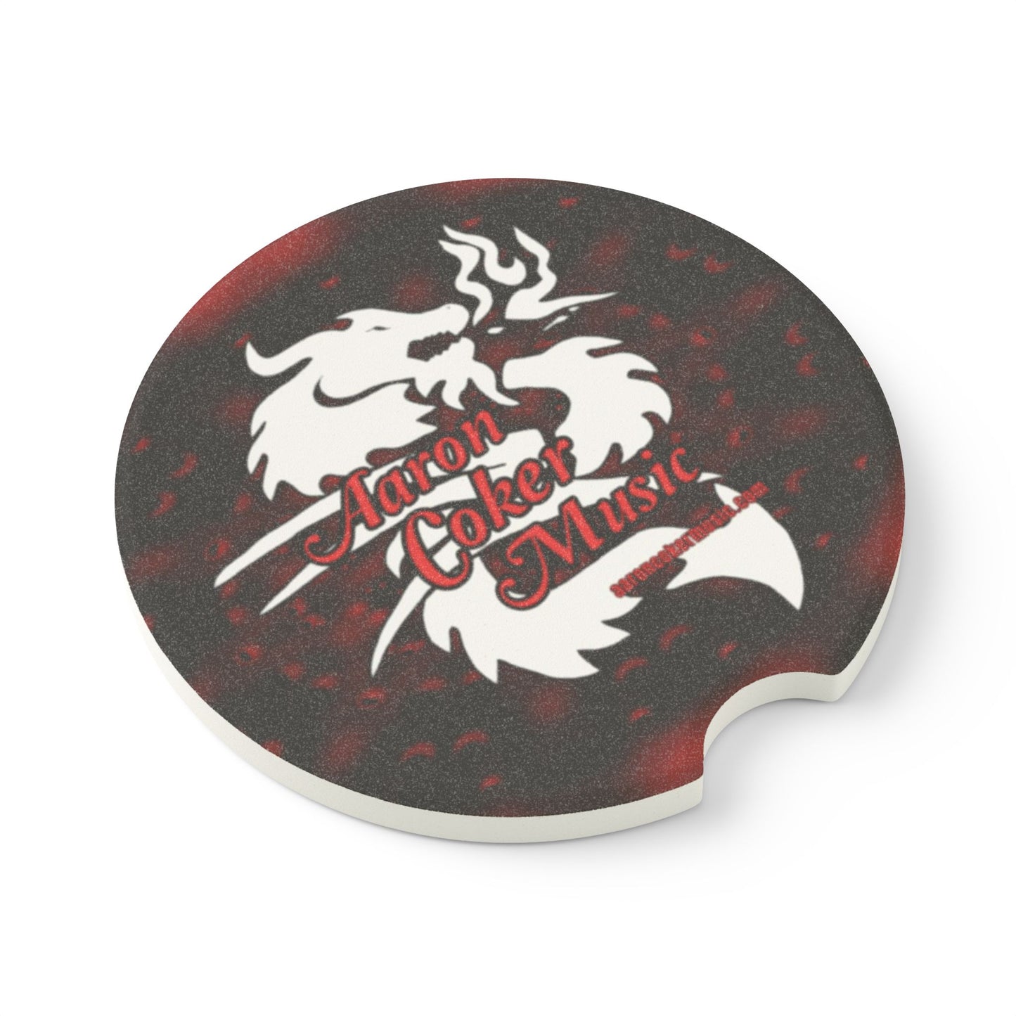 Aaron Coker Music White Dragon Soapstone Car Coaster