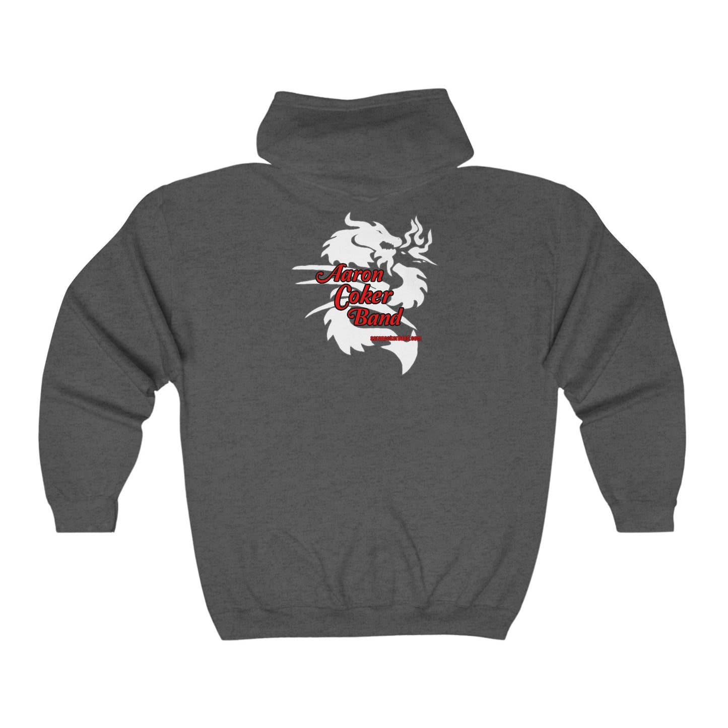 Aaron Coker Band White Dragon Men's Full Zip Hooded Sweatshirt