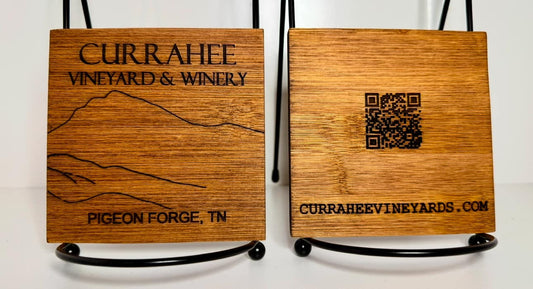 Company Logo Coasters with Optional QR Code on Back