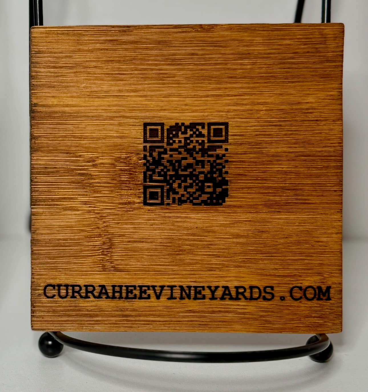 Company Logo Coasters with Optional QR Code on Back