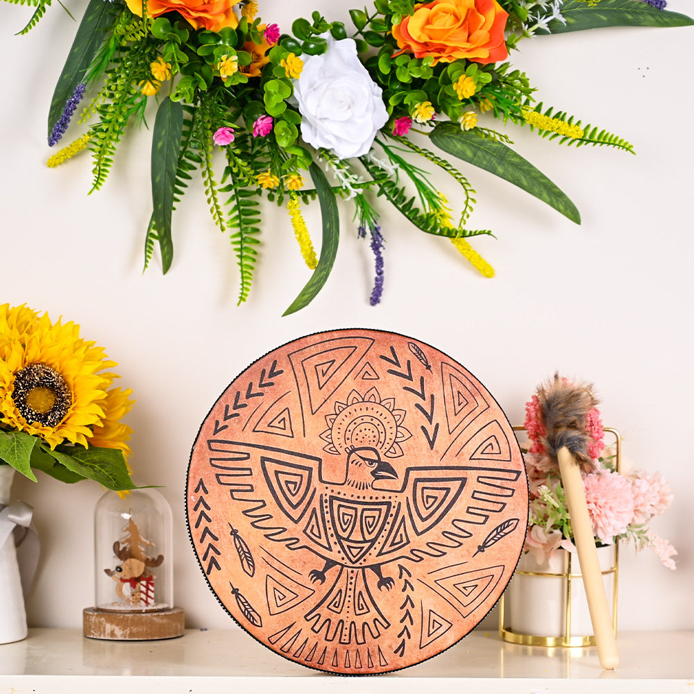 Tree Of Life Flower Bird Lion Crow Small Hand Drum
