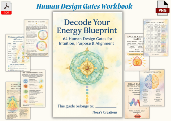 64 Human Design Gates Workbook Graphic Download