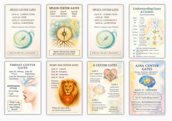 64 Human Design Gates Workbook Graphic Download