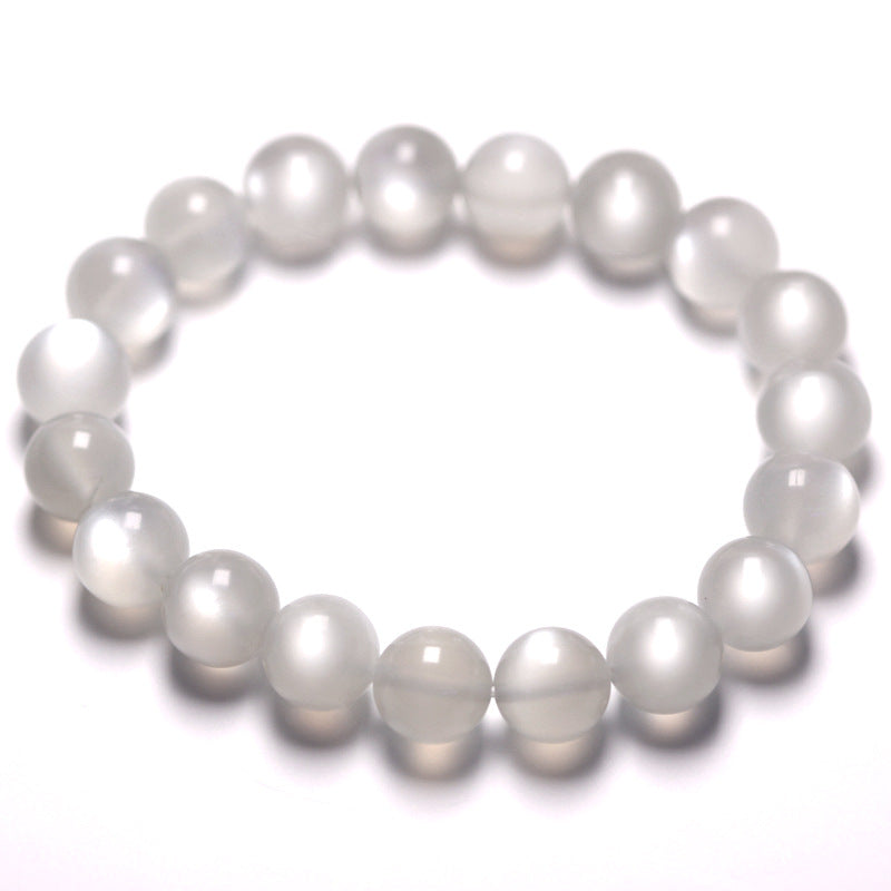 Natural White Moonstone Bracelet From Sri Lanka
