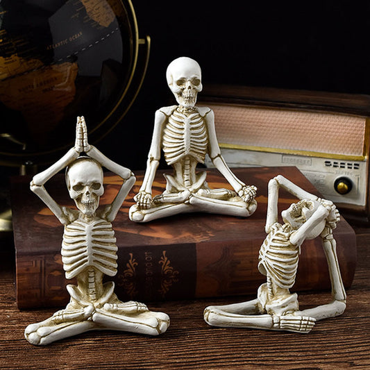 Skeleton Yoga Desktop Decoration Resin