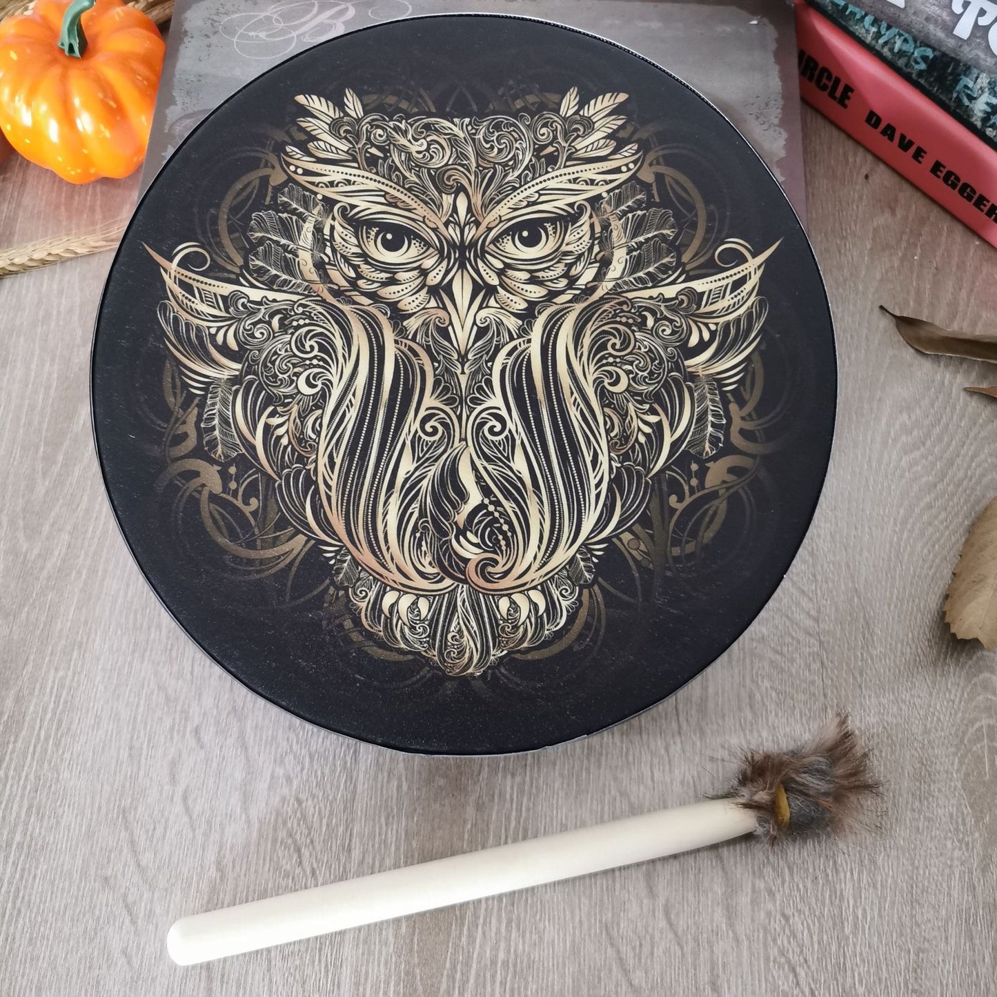 Tree Of Life Flower Bird Lion Crow Small Hand Drum