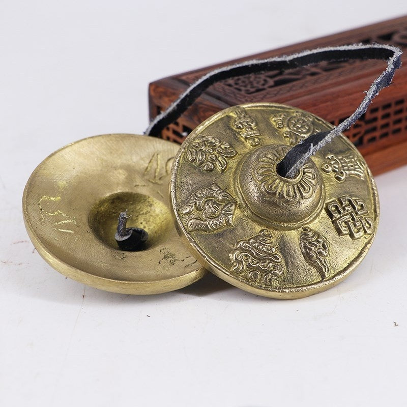 Nepal Tibetan Pure Copper Tingsha Bells Handmade Cymbals