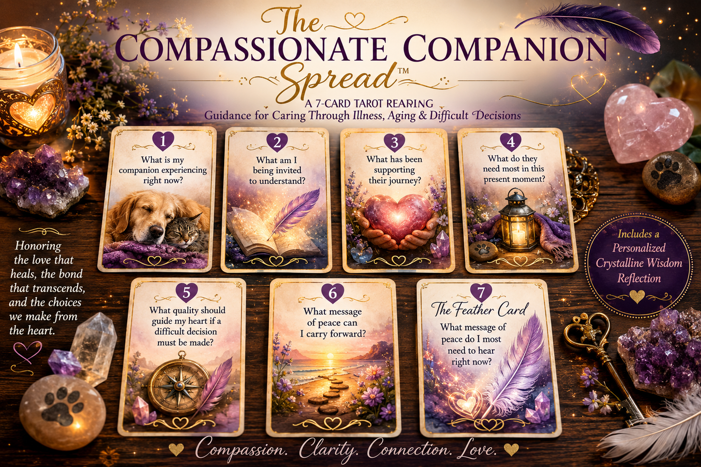 The Compassionate Companion 7 Card Tarot Spread