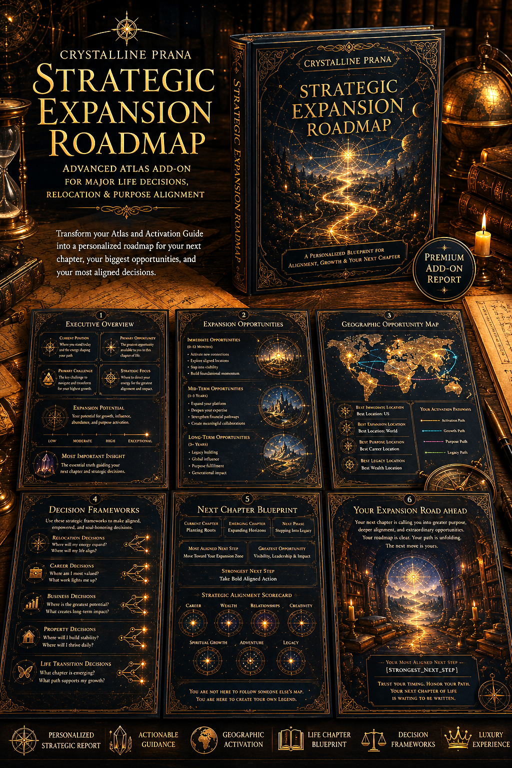 Crystalline Prana Life & Location Astrocartography Atlas & Human Design Blueprint with Bonus Activation Guide