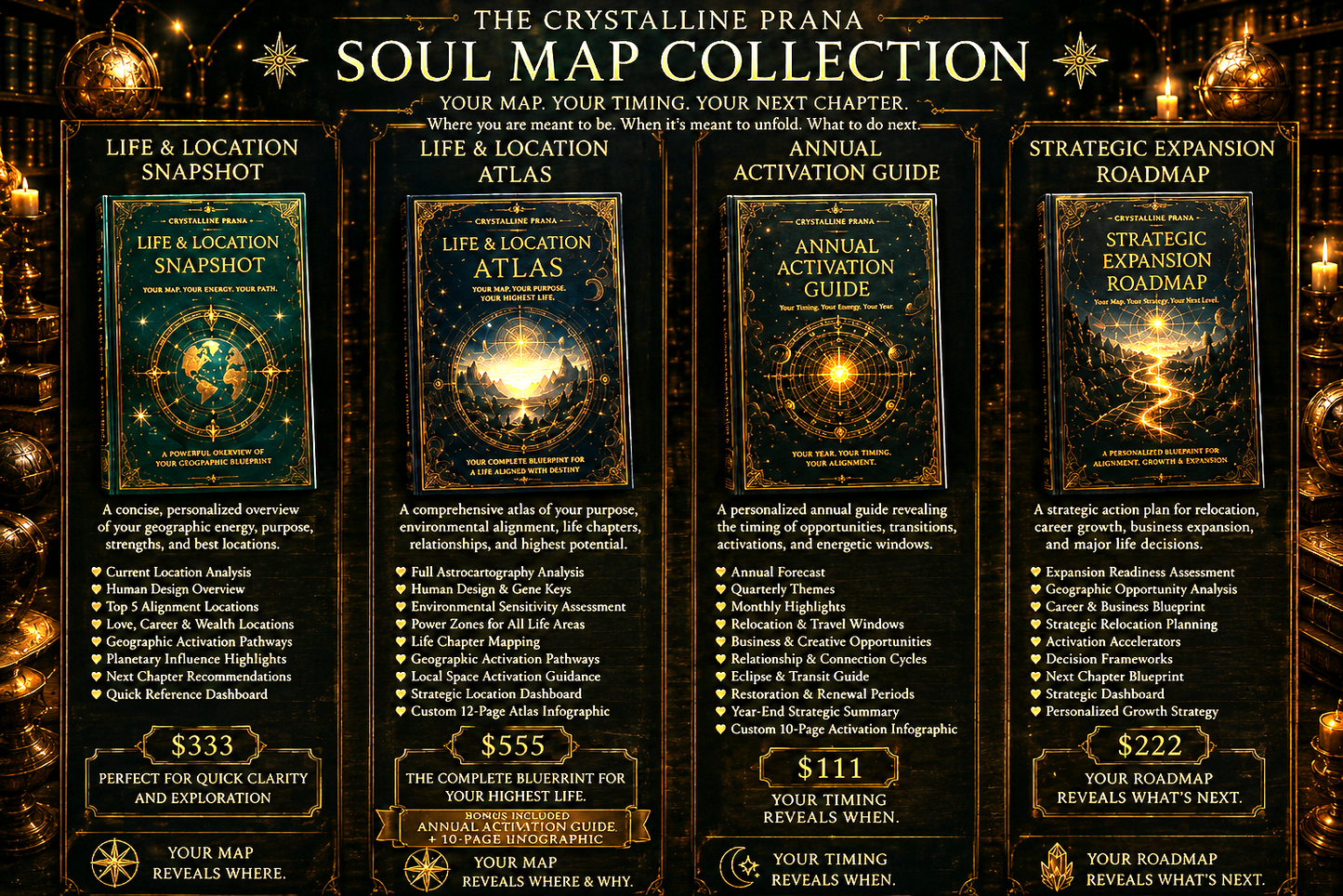 Crystalline Prana Life & Location Atlas with Bonus Activation Guide