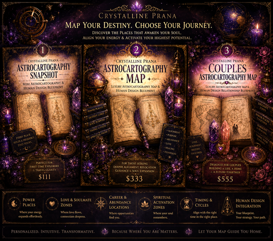 Crystalline Prana Astrocartography Map & Human Design Blueprint