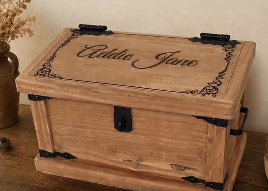 Personalized Handcrafted Cedar Keepsake Chest