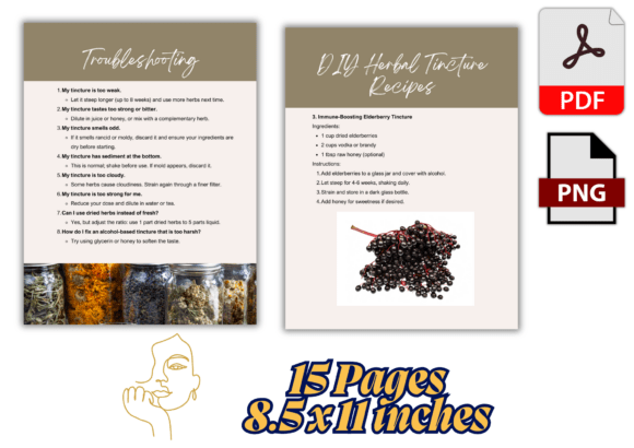 Herbal Tincture Guide – DIY Natural Remedies  (Printable Kit)