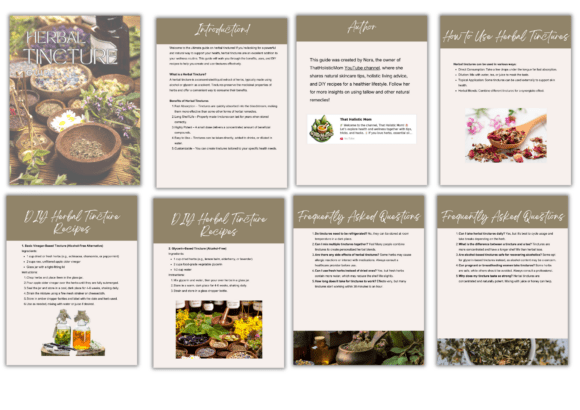 Herbal Tincture Guide – DIY Natural Remedies  (Printable Kit)