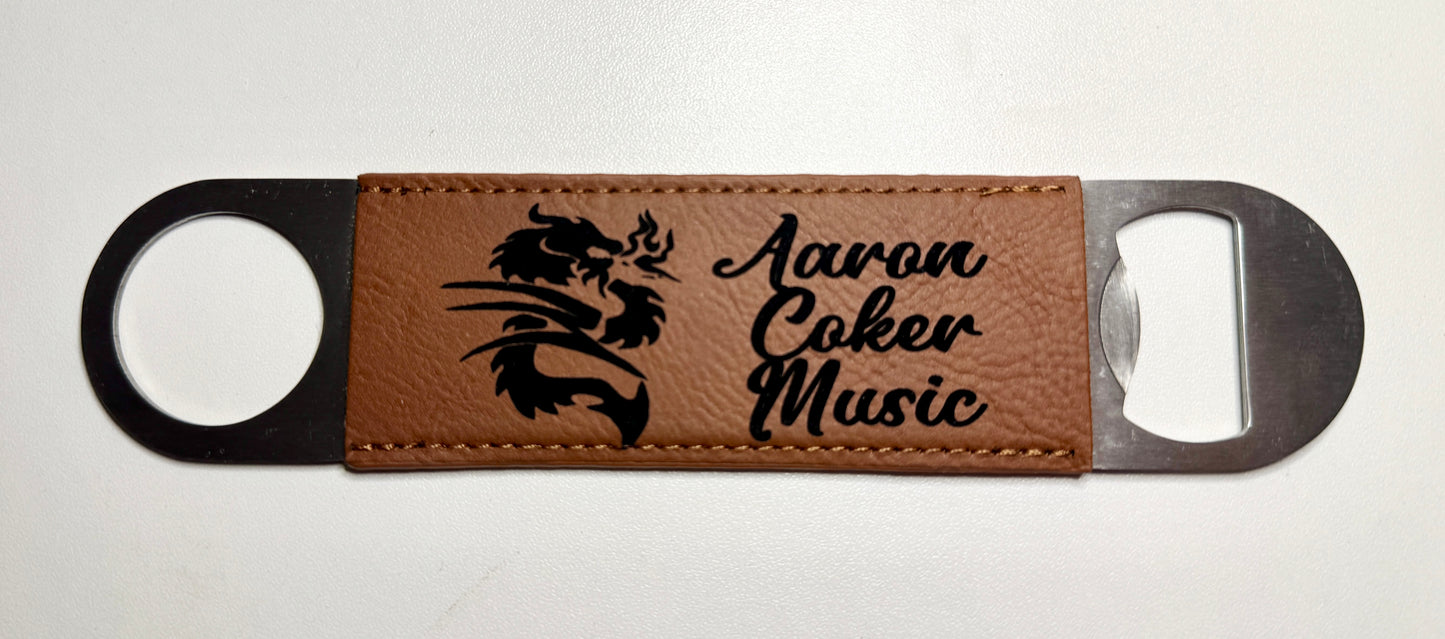 Company Logo Bar Key Bottle Opener 2 Sides or Optional QR Code on Back