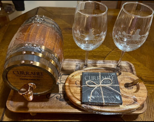 Monogram Personalized Wine Whiskey Barrel or/and Gift Set