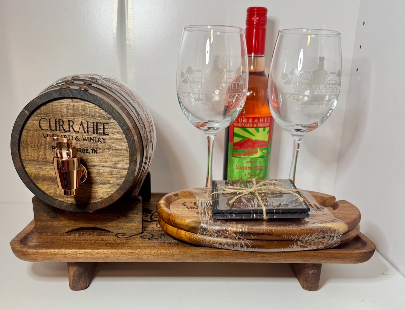 Monogram Personalized Wine Whiskey Barrel or/and Gift Set